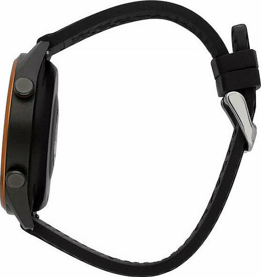 Sector S-02 46mm Smartwatch with Heart Rate Monitor (Black Silicone Strap) view 3