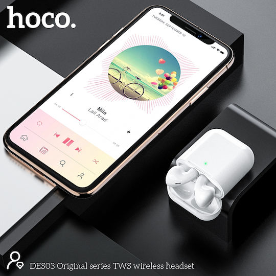 Hoco DES03 TWS In-ear / Earbud Bluetooth Handsfree Earphones White view 4