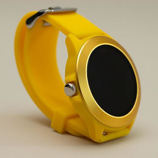 Colorum Smartwatch with Heart Rate Monitor (Yellow) vista 2