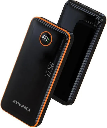 Awei P143K Power Bank 10000mAh 22.5W with 2 USB-A Ports Black vue 2