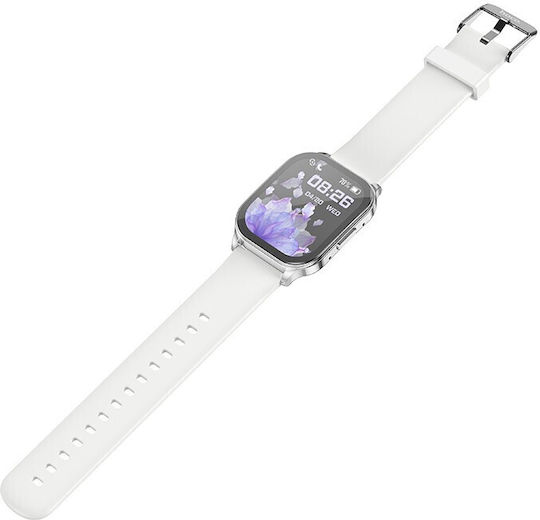 Hoco Y19 Smartwatch with Heart Rate Monitor (Silver) vue 3
