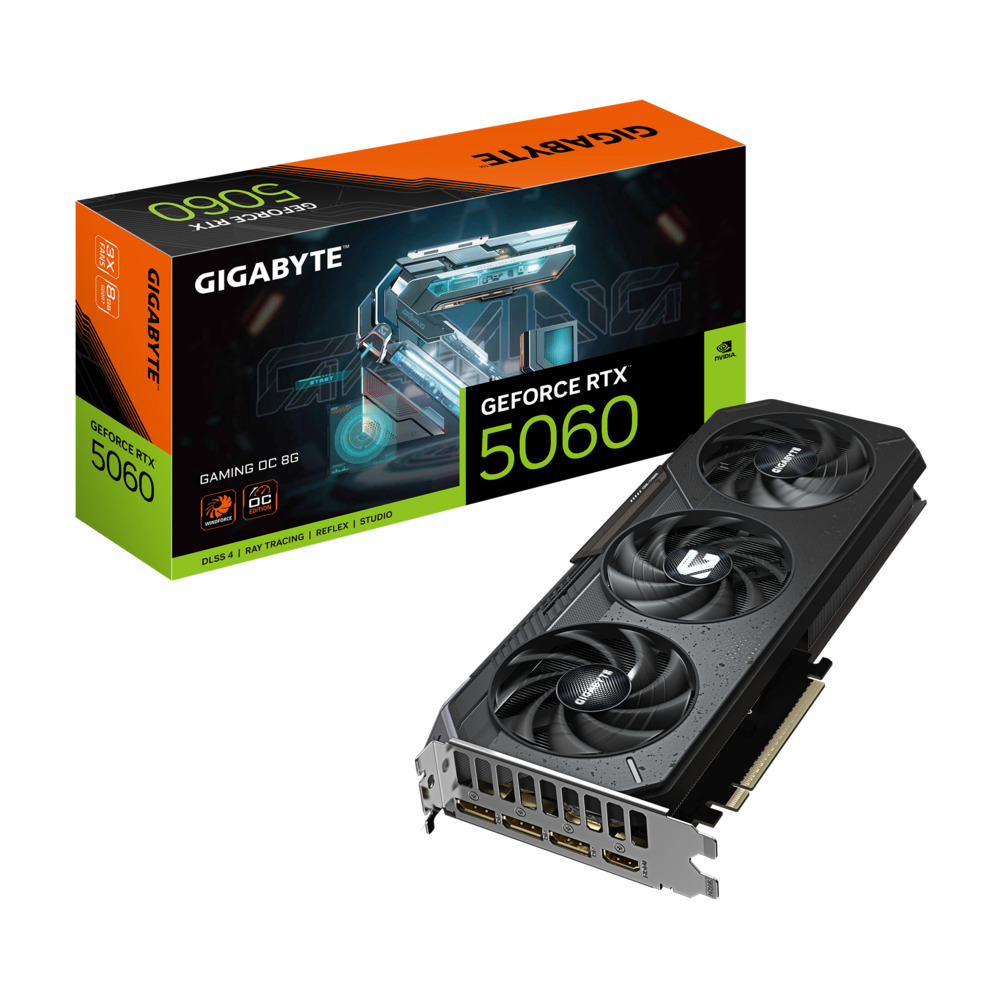 Gigabyte GeForce RTX 5060 8GB GDDR7 GAMING OC Graphics Card GV-N5060GAMING OC-8GD