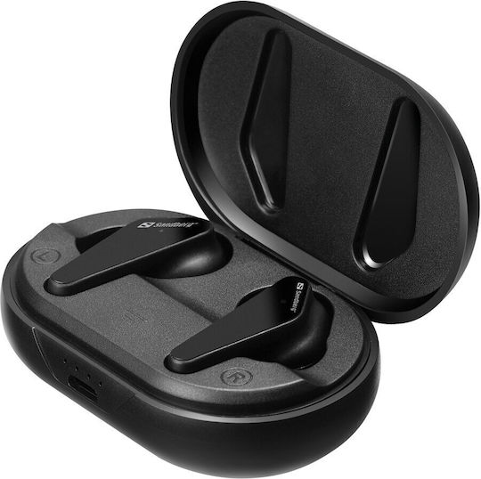 Sandberg Touch Pro In-ear Bluetooth Handsfree Earphones with Charging Case Black view 4