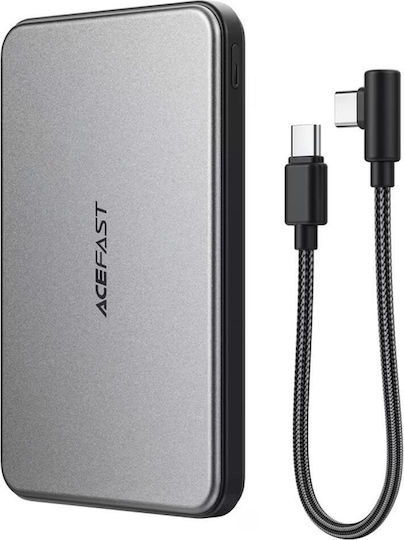 Acefast M30 MagSafe Power Bank 5000mAh 20W with 2 USB-C Power Delivery Ports Black