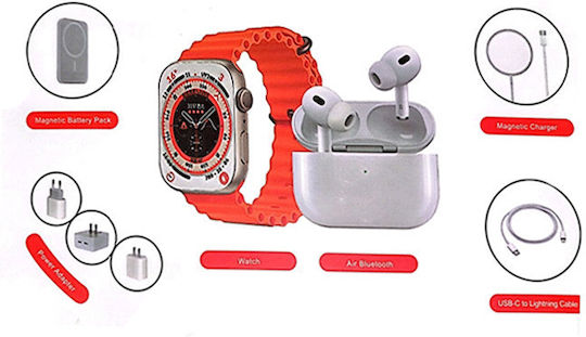 X8 Combo 49mm Smartwatch with Heart Rate Monitor (Green)