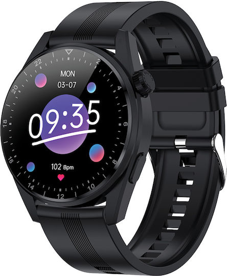 DAS.4 SG48 Smartwatch with Heart Rate Monitor (Black) view 2