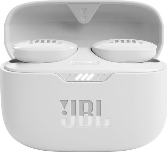 JBL Tune 130NC In-ear Bluetooth Handsfree Earphones with Sweat Resistance and Charging Case White vue 5