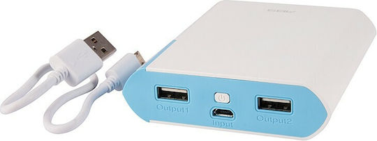 Y40 Power Bank 10400mAh with 2 USB-A Ports White view 2