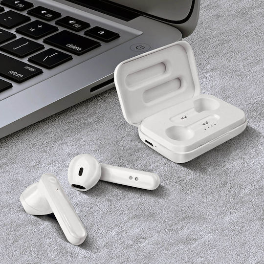 Platinet PM1040W Earbud Bluetooth Handsfree Earphones with Charging Case White view 4