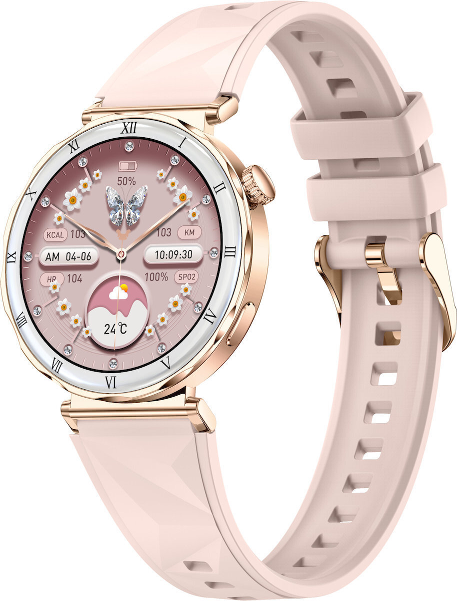 Luna Ceramic 39mm Smartwatch with Heart Rate Monitor White view 6