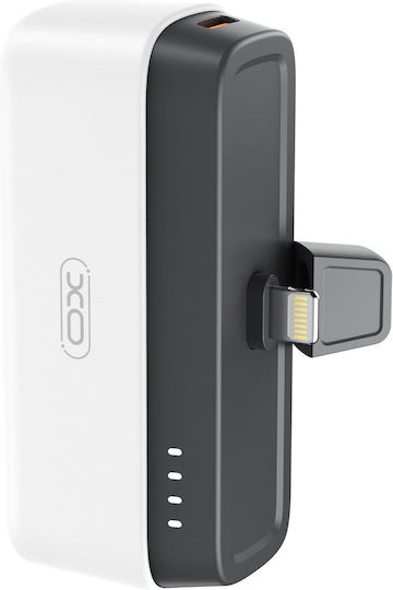 XO PR244 Lightning Power Bank 5000mAh 20W Quick Charge 2.0 / Quick Charge 3.0 White view 1