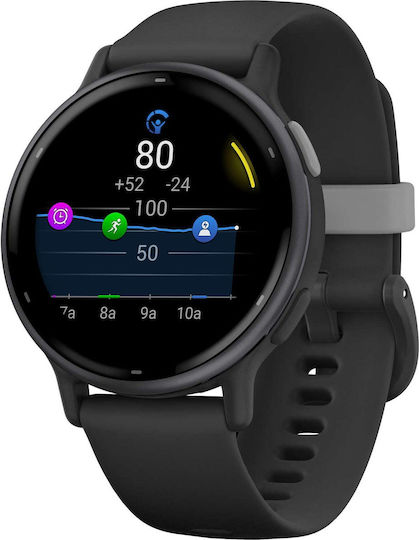 Garmin Vivoactive 5 Aluminium 42mm Waterproof Smartwatch with Heart Rate Monitor (Slate Bezel With Black Silicone Band) view 4