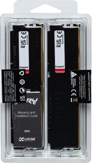 Kingston Fury Beast DDR5 32GB RAM with 2x16GB Modules and Speed 5600 for Desktop KF556C36BBEK2-32 view 4