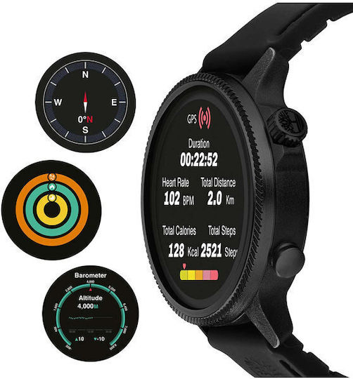 Timberland Trail Force S1 48mm Smartwatch with Heart Rate Monitor (Black) view 8