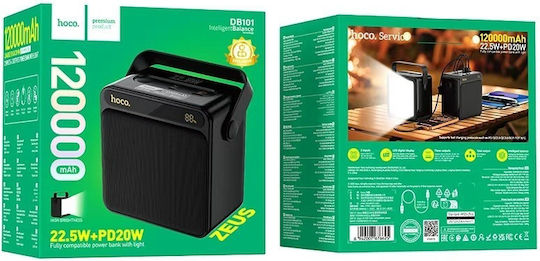 Hoco DB101 Power Bank 120000mAh 22.5W Power Delivery Black