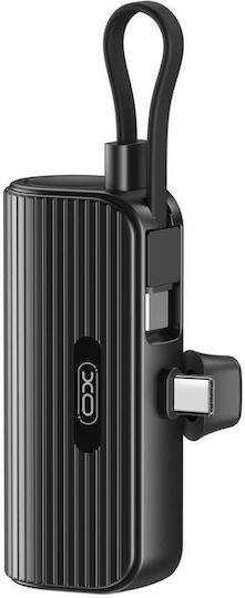 XO PR220 Type-C Out Power Bank 5000mAh 18W Black view 1