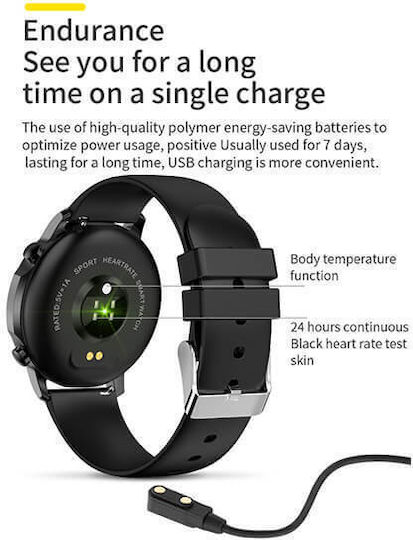 V23 Aluminium 40mm Smartwatch with Heart Rate Monitor (Gray) view 3