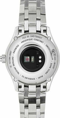 Frederique Constant Gents Vitality 42mm Waterproof Smartwatch with Heart Rate Monitor (Silver Stainless Steel Bracelet) view 3