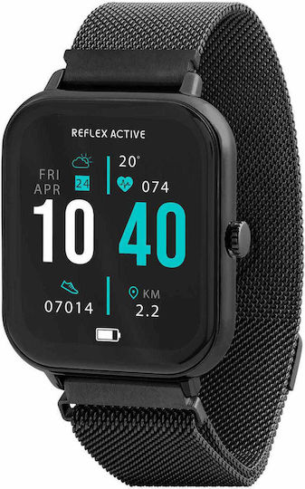 Reflex Active Series 23 Smartwatch with Heart Rate Monitor (Black Mesh)