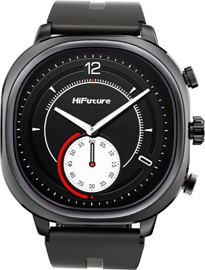 HiFuture AIX Lite Waterproof Smartwatch with Heart Rate Monitor (Black)