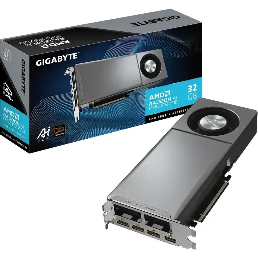 ASRock Radeon AI Pro R9700 32GB GDDR6 Graphics Card GV-R9700AI TOP-32GD view 1