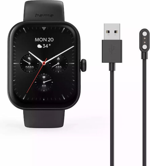 HAMA 5000 47mm Smartwatch with Heart Rate Monitor (Black) view 5