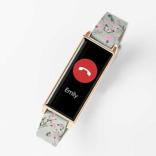 Series 02 Stainless Steel Smartwatch (Grey Floral Butterfly) view 4
