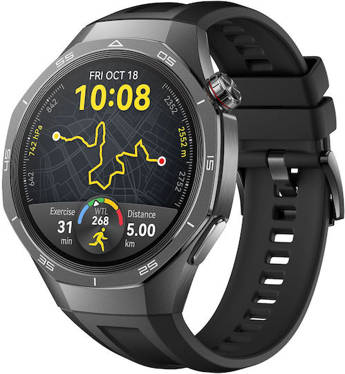 Huawei Watch GT 5 Pro Titanium 46mm Waterproof with Heart Rate Monitor (Black) view 2