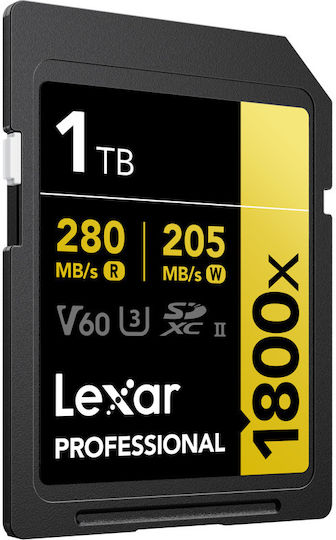 Lexar Professional 1800x Memory Card 1TB SDXC UHS-II U3 view 3