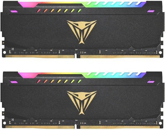 Patriot Viper Steel RGB DDR4 32GB RAM with 2x16GB Modules and Speed 3600 for Desktop PVSR432G360C8K