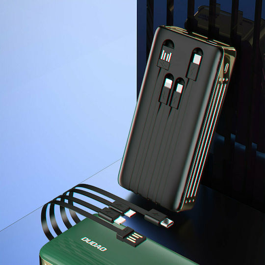 Dudao K4Pro Buit-in 4 IN1 Power Bank 20000mAh with USB-C Port Green vista 3