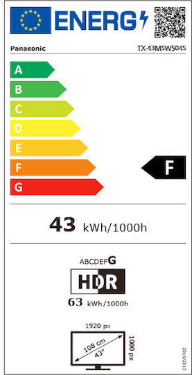 Panasonic Smart Television 43" Full HD LED TX-43MSW504 HDR (2023) view 2