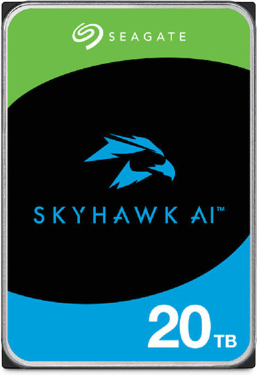 Seagate Skyhawk AI 512E 20TB HDD Hard Drive 3.5" SATA III 7200rpm with 512MB Cache for NAS / Server / Recorder ST20000VE003