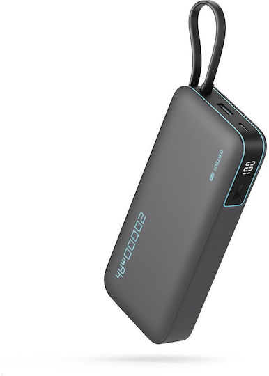 Cuktech CP25 Power Bank 20000mAh 55W with USB-A Port and USB-C Port Gray view 1