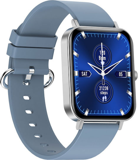 Smartwatch New Generation Idealstore 1.69 Inch Touch Screen Ip 68 Heart Rate Sensor Oxygen Monitoring Blood Pressure Menstruation Pedometer Notifications Gray