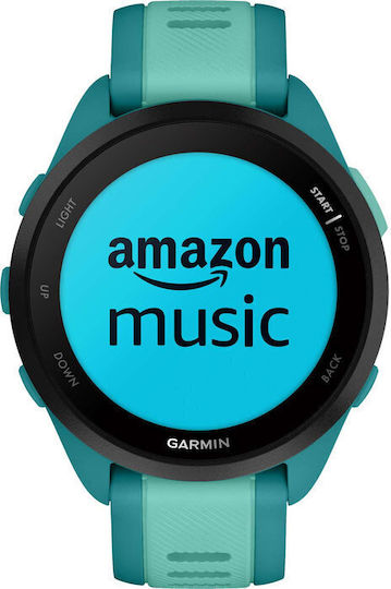 Garmin Forerunner 165 Music 43mm Waterproof Smartwatch with Heart Rate Monitor (Turquoise/Aqua) view 5