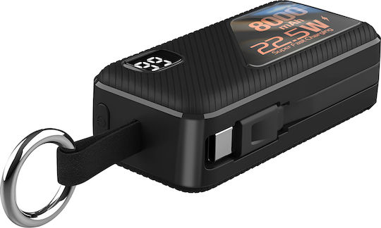 LinQ Power Bank 8000mAh 22.5W with USB-C Port Power Delivery Black view 1