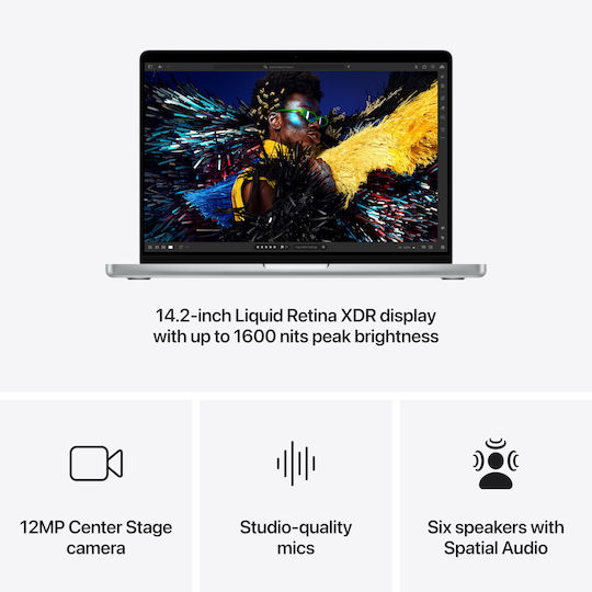 Apple MacBook Pro 14" (2024) 14.2" Retina Display 120Hz (M4-Max 14‑core/36GB/1TB SSD) Silver (ES Keyboard) vue 6