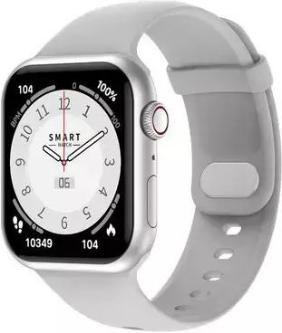 Kumi KU3 Meta Smartwatch with Heart Rate Monitor (Silver)