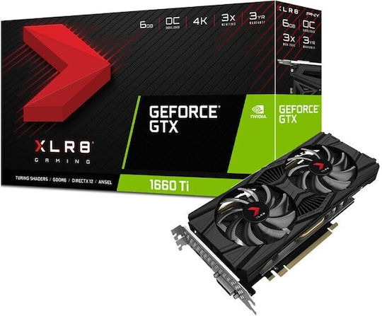 PNY GeForce GTX 1660 Ti 6GB GDDR6 XLR8 Gaming OC Dual Fan Graphics Card view 5