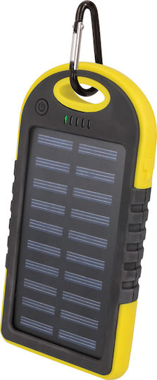 ES500 Solar Power Bank 5000mAh with 2 USB-A Ports Yellow view 3