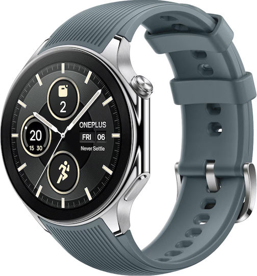 OnePlus Watch 2 Stainless Steel 47mm Waterproof with Heart Rate Monitor (Radiant Steel) view 2
