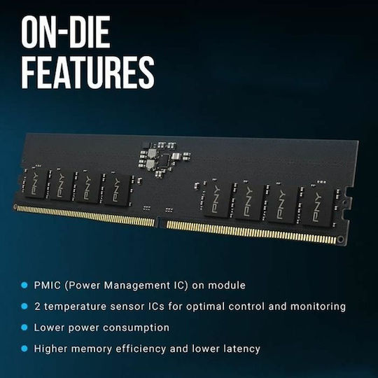 PNY Performance 8GB DDR5 RAM with 4800 Speed for Desktop (MD8GSD54800-TB) view 5