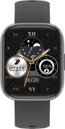 Naxius NXSTC-33 Smartwatch with Heart Rate Monitor (Black)
