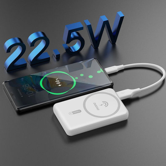 Dudao K14S Power Bank 5000mAh 20W with USB-A Port and USB-C Port White vue 2