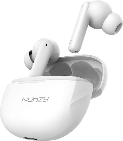 Noozy BH50 In-ear Bluetooth Handsfree Earphones with Charging Case White view 3