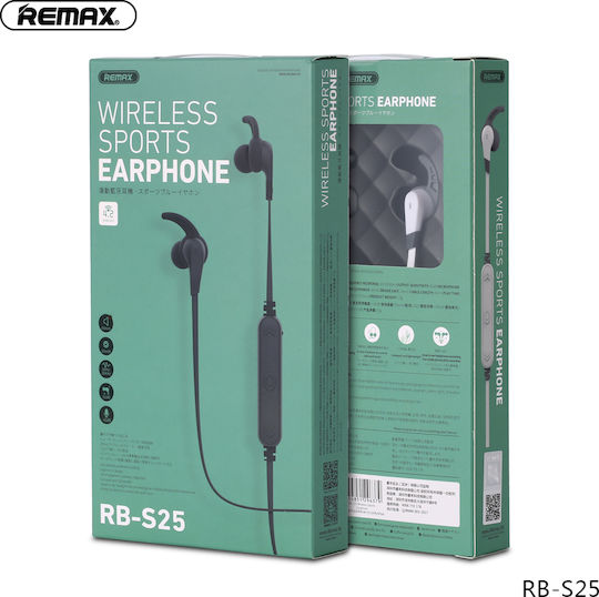 Remax RB-S25 In-ear Bluetooth Handsfree Earphones with Sweat Resistance Black vista 2