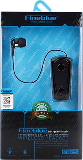 Fineblue F900 In-ear Bluetooth Handsfree Earphone Lapel Black
