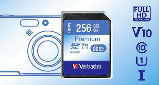 Verbatim Premium SDXC 256GB Class 10 U1 UHS-I view 5
