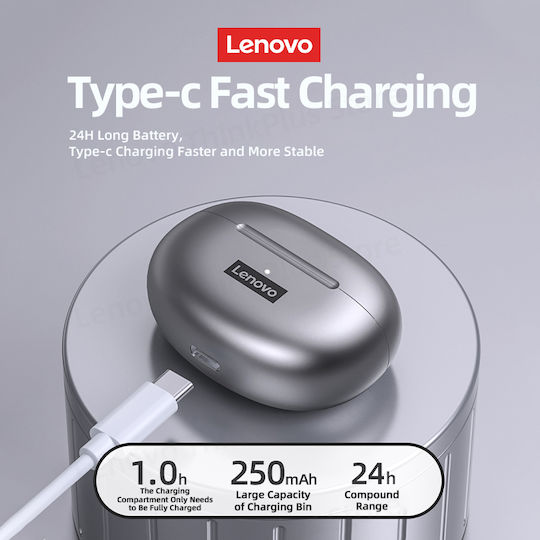 Lenovo LP5 In-ear Bluetooth Handsfree Earphones with Charging Case Black view 6